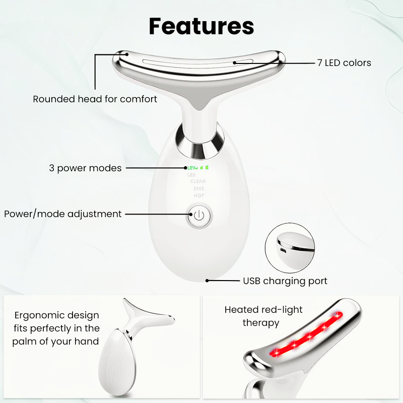 Dropshipping Facial Massager Neck Facial Beauty Device Lifting Tighten Skin Care Tool