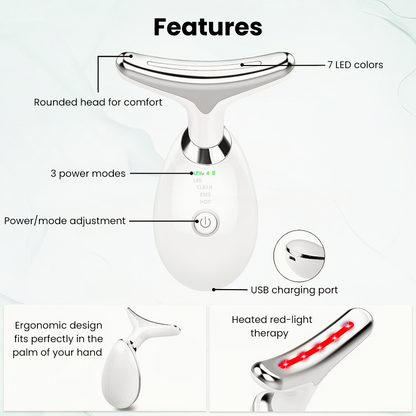 Dropshipping Facial Massager Neck Facial Beauty Device Lifting Tighten Skin Care Tool